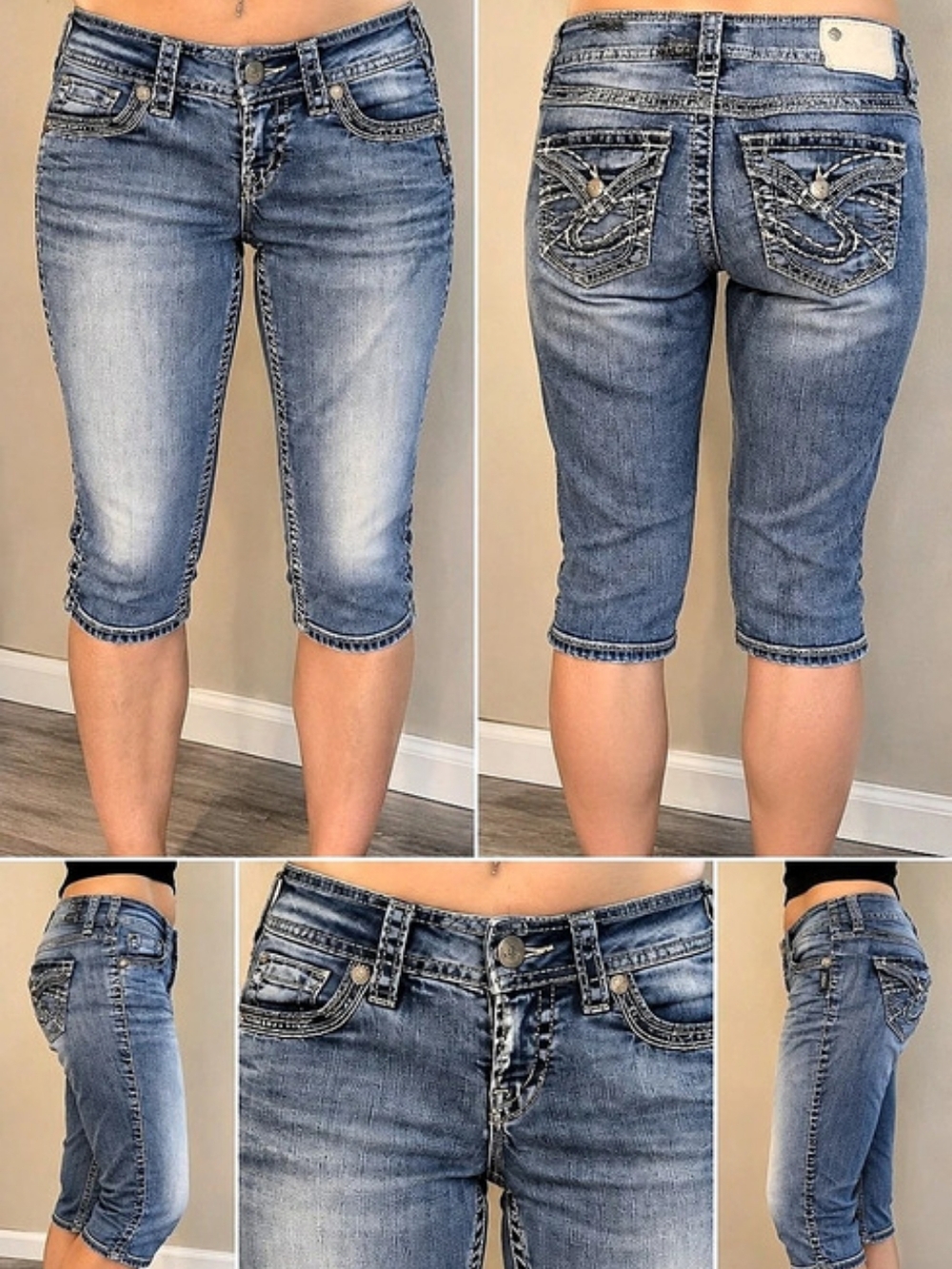 Silver Jeans Co. Suki Low Rise Capri Jeans. Blue Size 26